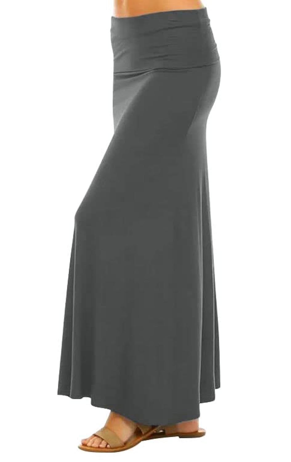 Sweet Hearts Maxi Skirt for Women- Comfy Foldover High Waist Long Flare A-Line Skirt Maxi Dress XS-3X Made in USA