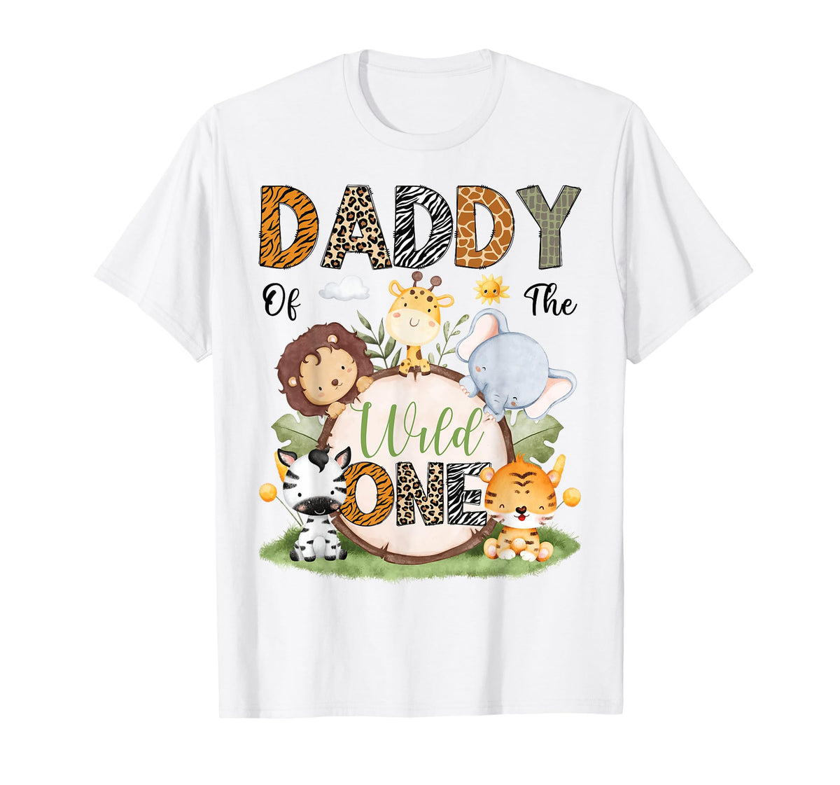 Daddy Of The Wild One 1St Birthday Boy Safari Lover T-Shirt