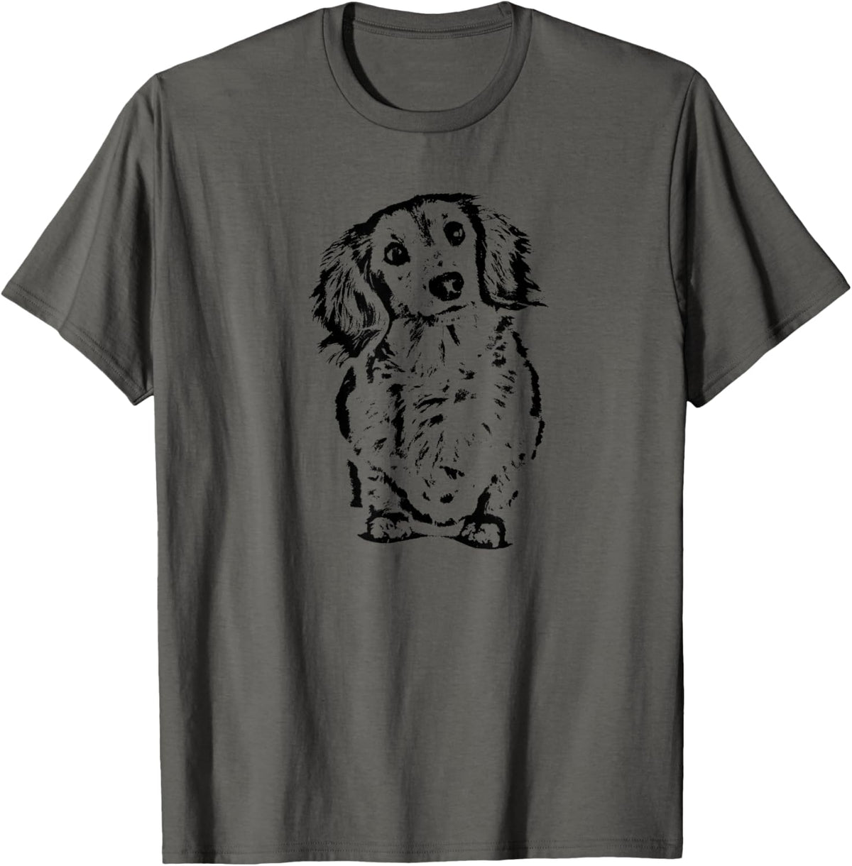 Long Hair Dachshund Lover Doxie Mom Dad Cute Wiener Dog T-Shirt