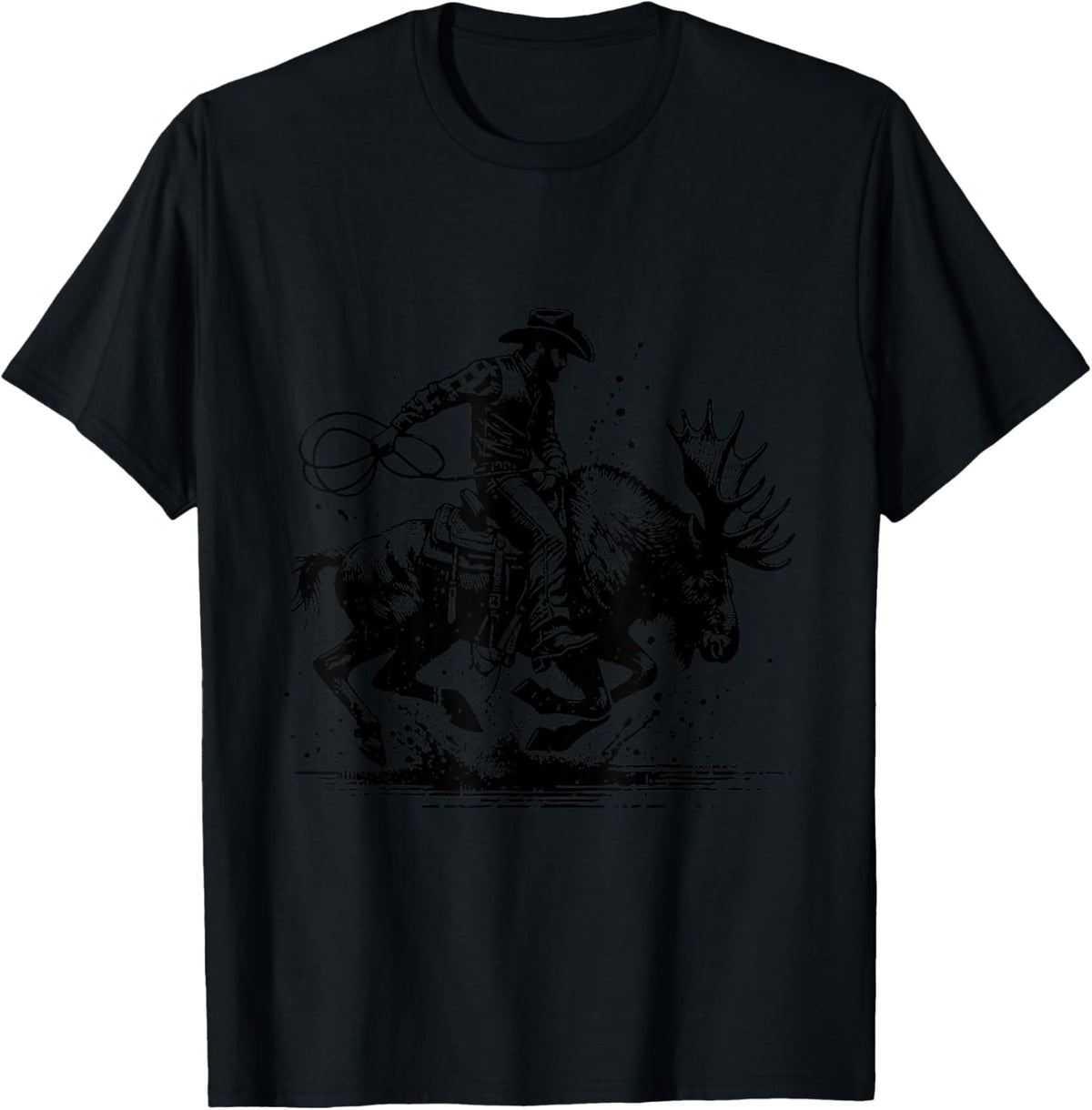 Rodeo Moose Rider – Funny Cowboy Illustration Style