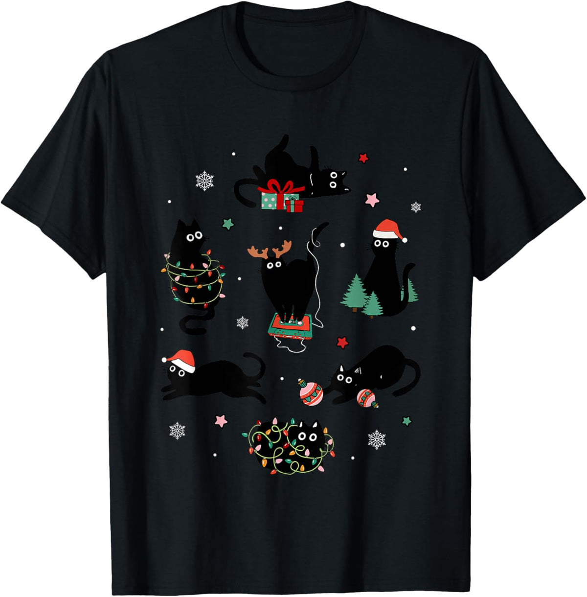 It's Fine I'm Fine Playful Black Cats Funny Kitten Christmas