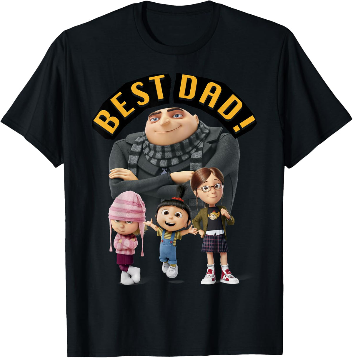 Despicable Me Minions Father's Day Gru and Girls Best Dad T-Shirt
