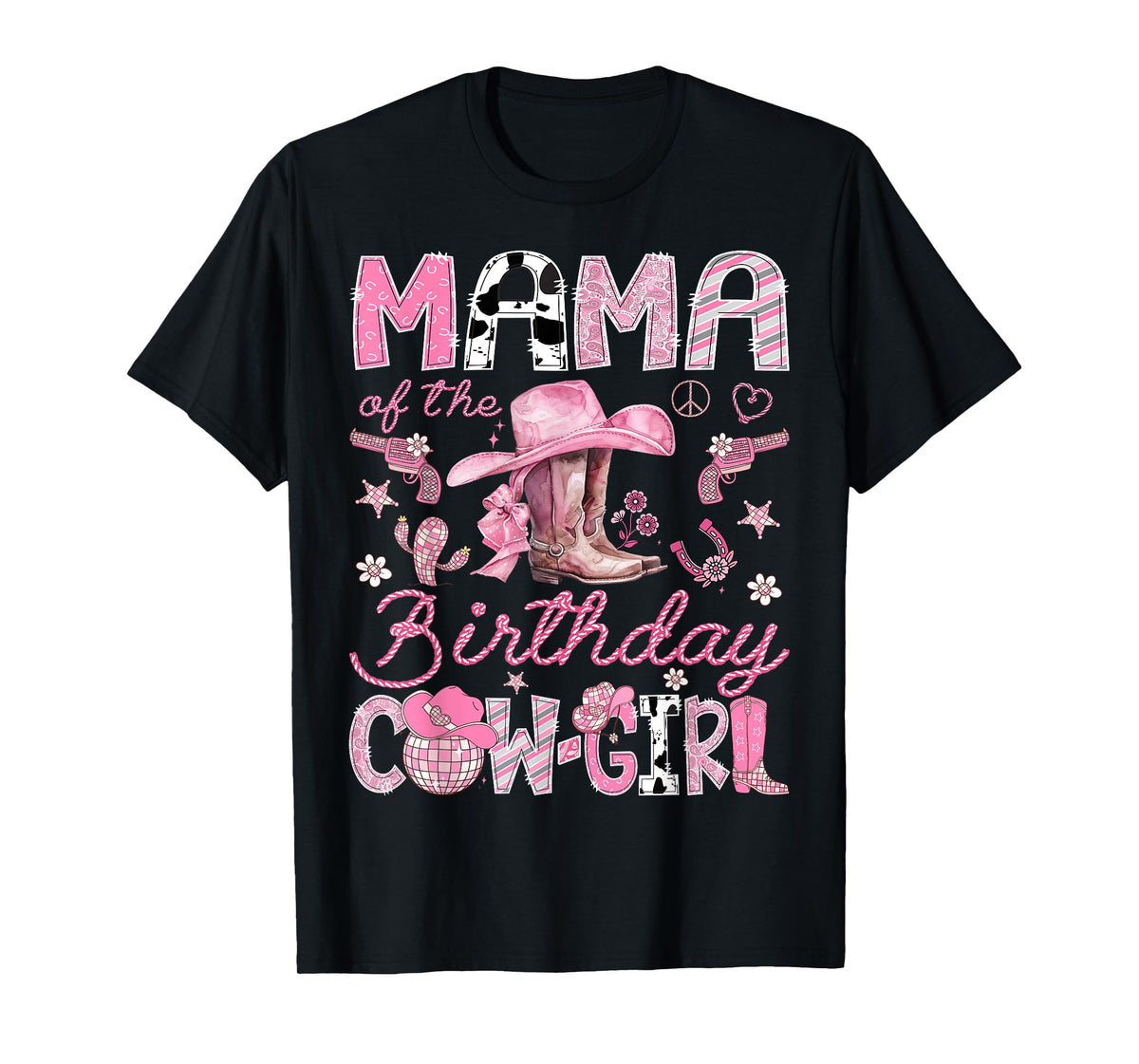 Mama Of The Birthday CowGirl Coquette Rodeo Mama T-Shirt