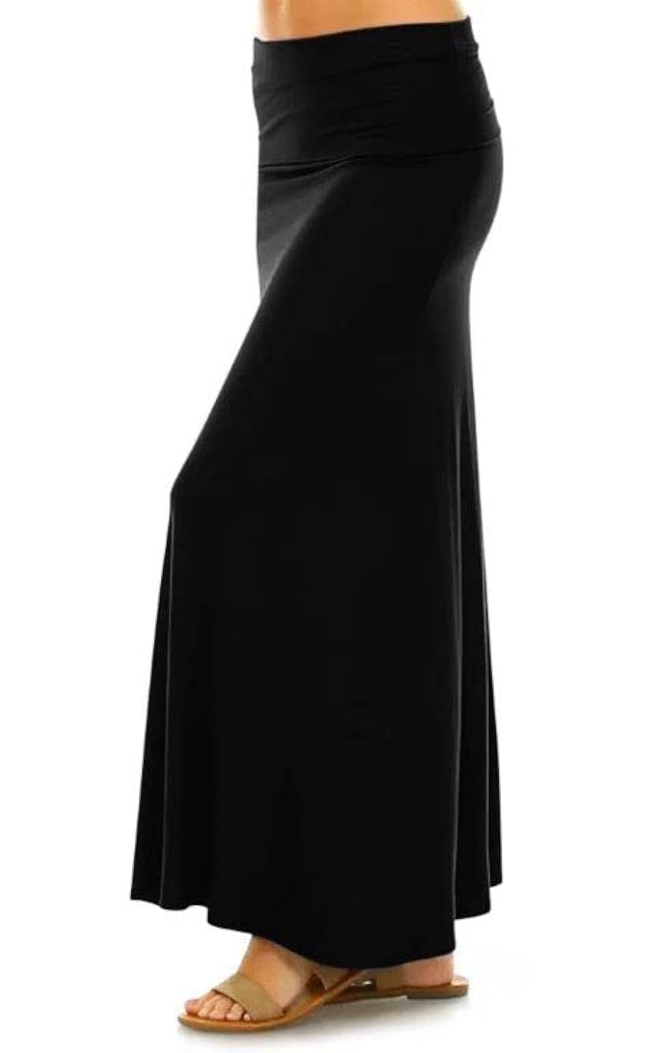 Sweet Hearts Maxi Skirt for Women- Comfy Foldover High Waist Long Flare A-Line Skirt Maxi Dress XS-3X Made in USA