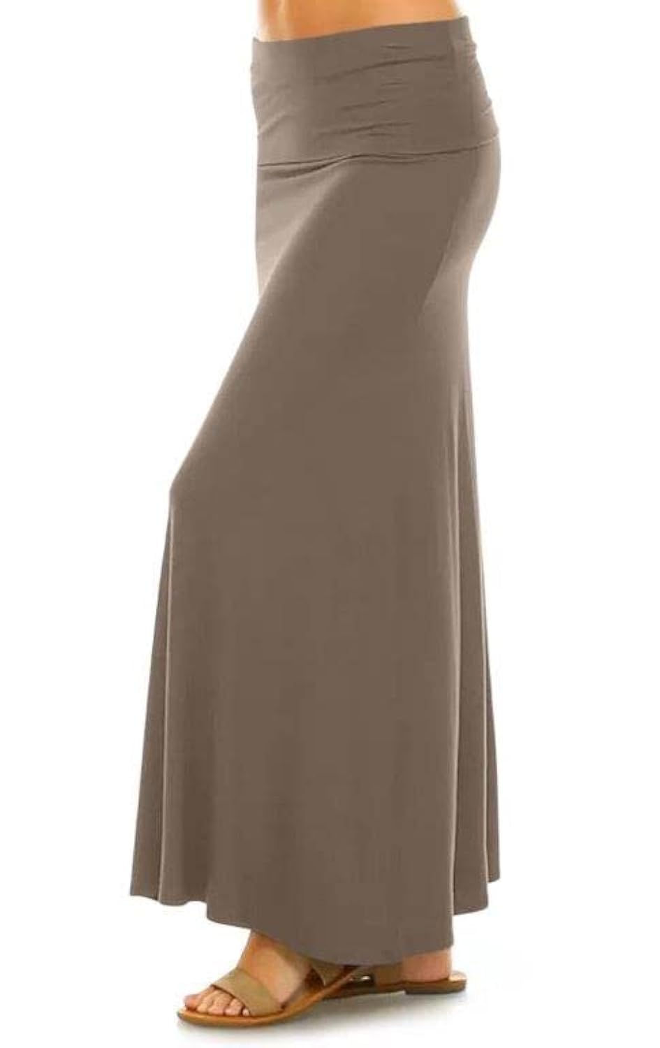 Sweet Hearts Maxi Skirt for Women- Comfy Foldover High Waist Long Flare A-Line Skirt Maxi Dress XS-3X Made in USA