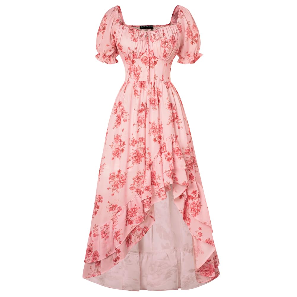 Scarlet Darkness Corset Dresses for Women Summer 2026 Floral Wedding Guest Chiffon Sundress