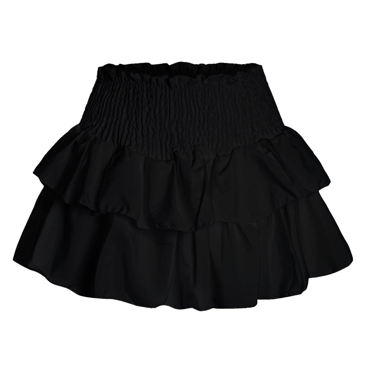 Rbenxia Women's High Waist Ruffle Cute Mini Skirt with Lined, Stretchy Flowy Layered Pleated Casual Beach Mini Short Skirt