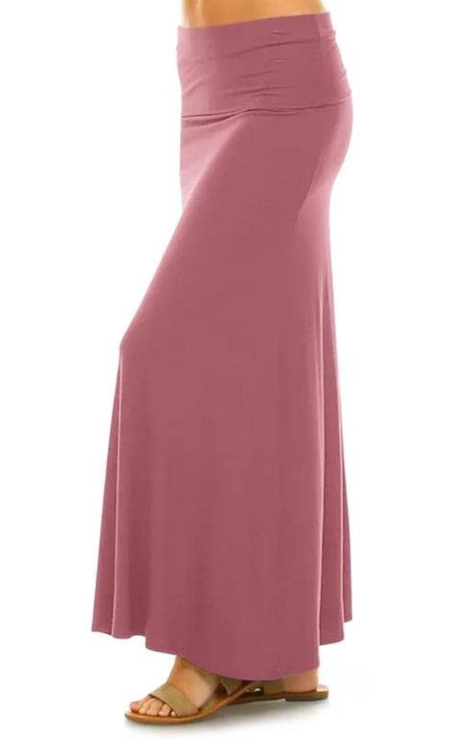 Sweet Hearts Maxi Skirt for Women- Comfy Foldover High Waist Long Flare A-Line Skirt Maxi Dress XS-3X Made in USA