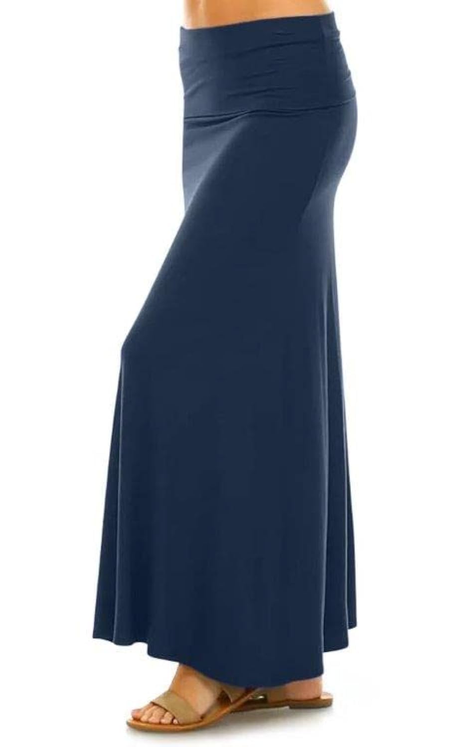 Sweet Hearts Maxi Skirt for Women- Comfy Foldover High Waist Long Flare A-Line Skirt Maxi Dress XS-3X Made in USA