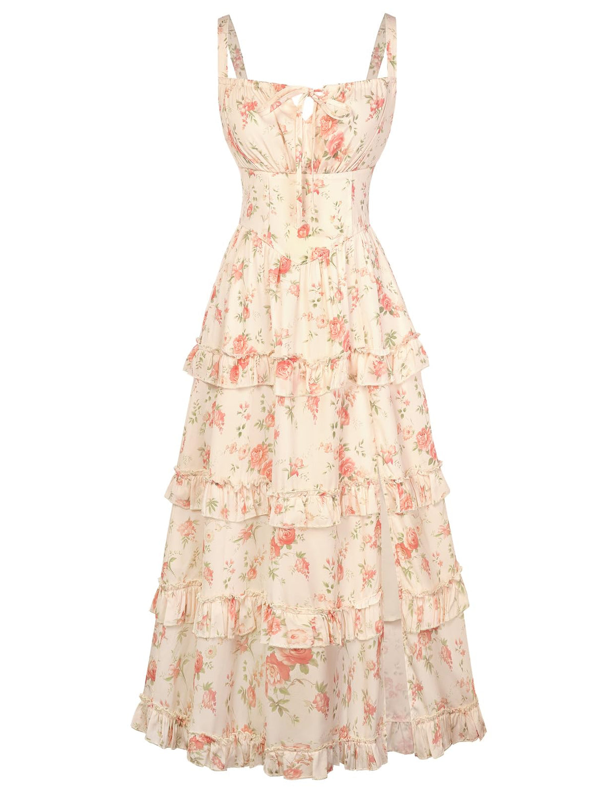 Scarlet Darkness Women's Floral Corset Dress 2026 Summer Spring Wedding Guest Dresses Flowy Sundress with Pockets