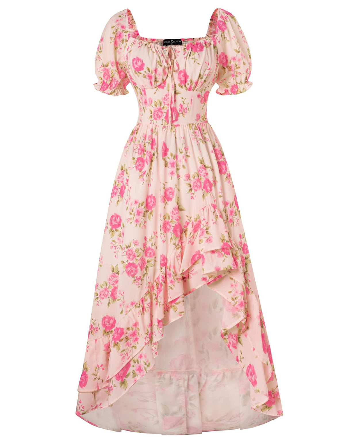 Scarlet Darkness Corset Dresses for Women Summer 2026 Floral Wedding Guest Chiffon Sundress