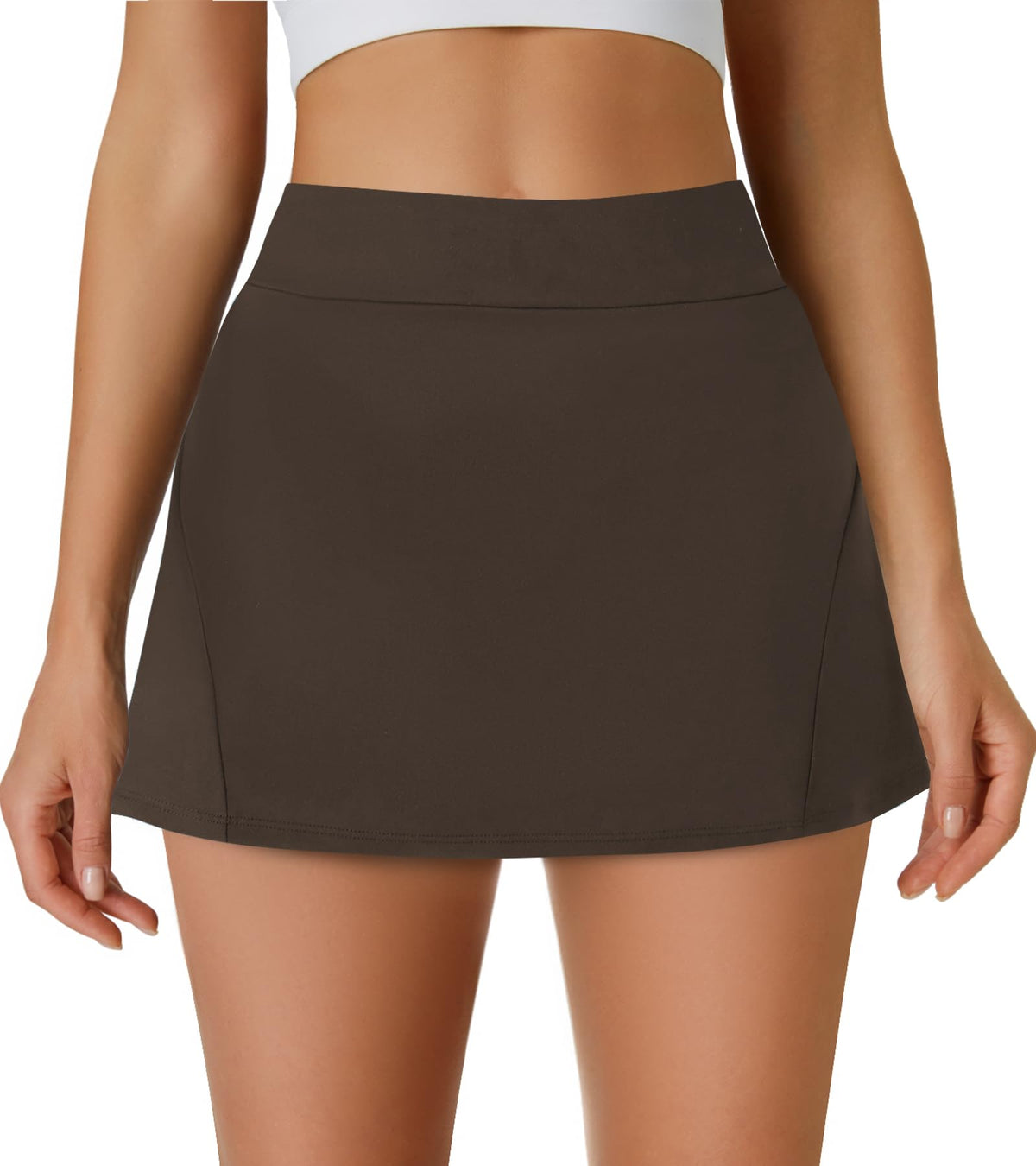 DLOODA Womens Tennis Skirt with Pockets Shorts Crossover High Waisted Athletic Skorts Skirts for Golf Running Workout