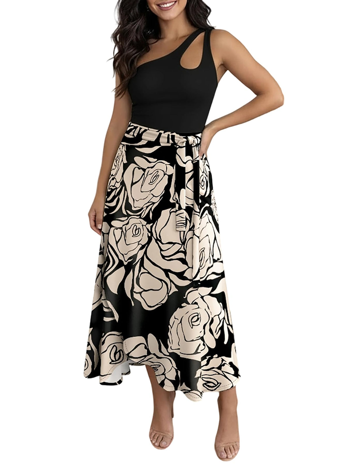 CHICME Women's Tropical Floral Print Summer Wrap Skirt 2026 Brazilian Style Self Tie Boho Beach Resort Skirt for Vacation