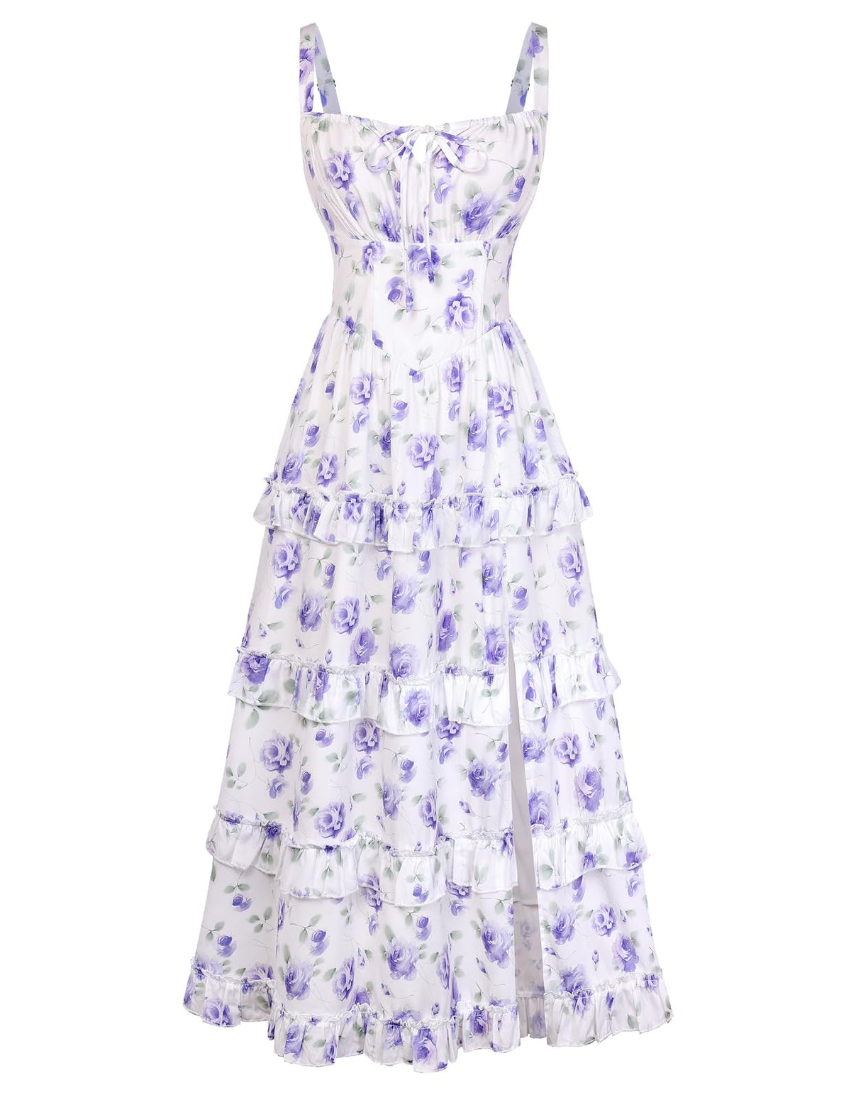 Scarlet Darkness Women's Floral Corset Dress 2026 Summer Spring Wedding Guest Dresses Flowy Sundress with Pockets
