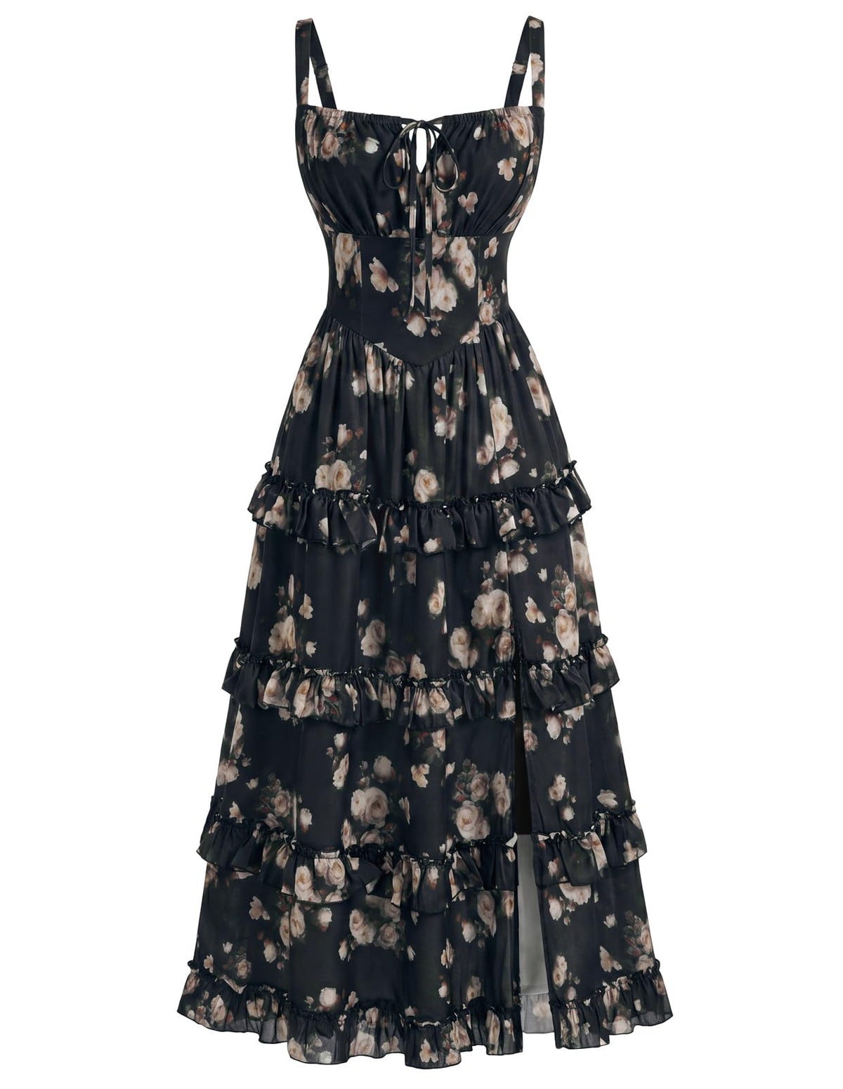 Scarlet Darkness Women's Floral Corset Dress 2026 Summer Spring Wedding Guest Dresses Flowy Sundress with Pockets