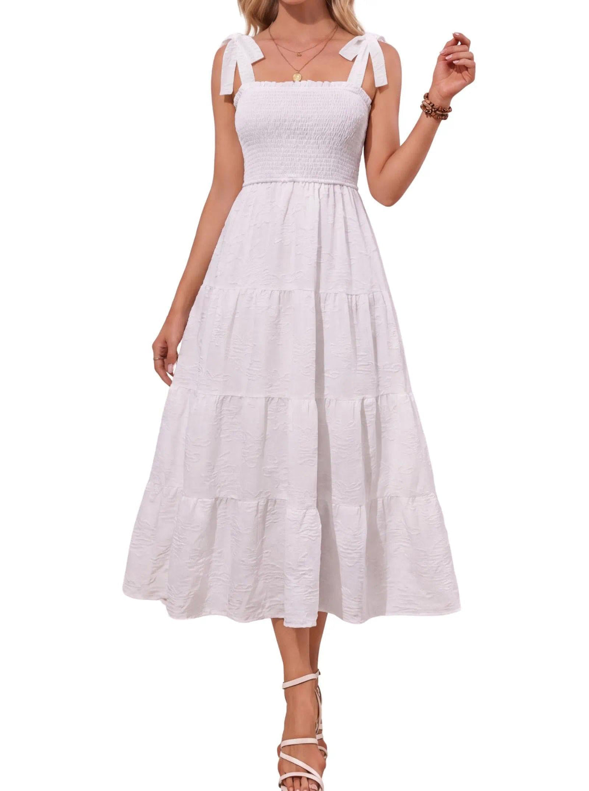 popvil Women Summer Maxi Dress 2026 Spaghetti Strap Long Beach Dress Boho A-Line Flowy Casual Sleeveless Sun Dress