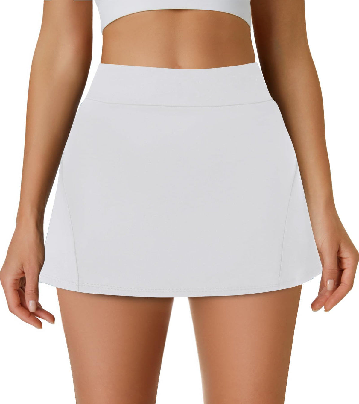 DLOODA Womens Tennis Skirt with Pockets Shorts Crossover High Waisted Athletic Skorts Skirts for Golf Running Workout
