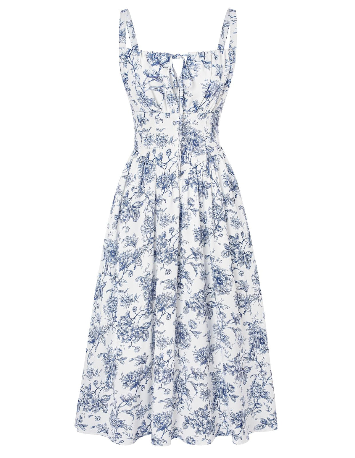 Scarlet Darkness Women's Floral Midi Dress Corset Sundresses 2026 Summer Spring Vacation Milkmaid Dresses