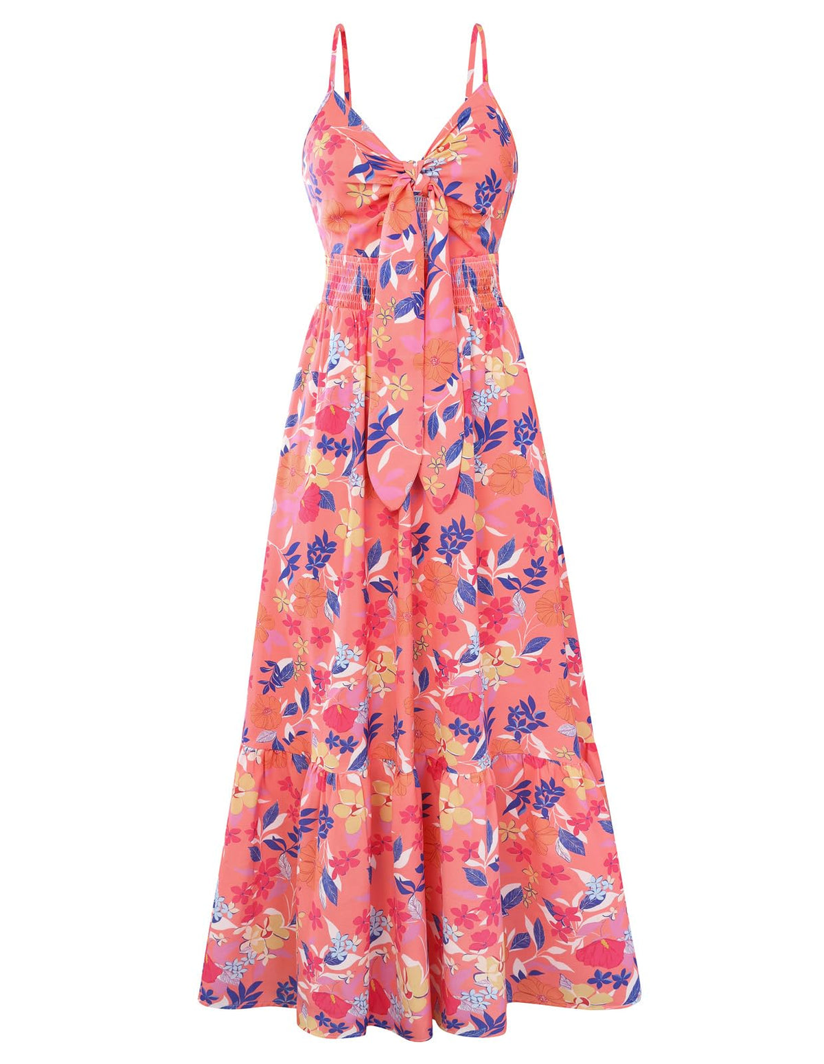 GRACE KARIN Womens Summer Floral Maxi Dresses 2026 Long Flowy Boho Dress Beach Vacation Sundresses Casual Clothes with Pocket