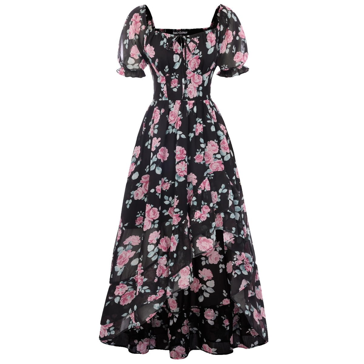 Scarlet Darkness Corset Dresses for Women Summer 2026 Floral Wedding Guest Chiffon Sundress
