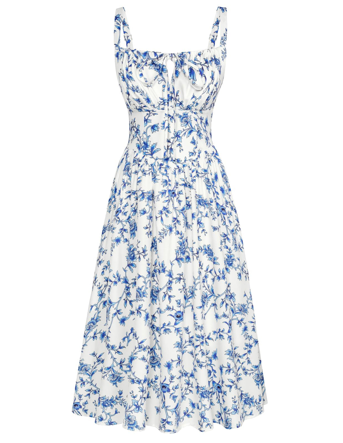 Scarlet Darkness Women's Floral Midi Dress Corset Sundresses 2026 Summer Spring Vacation Milkmaid Dresses