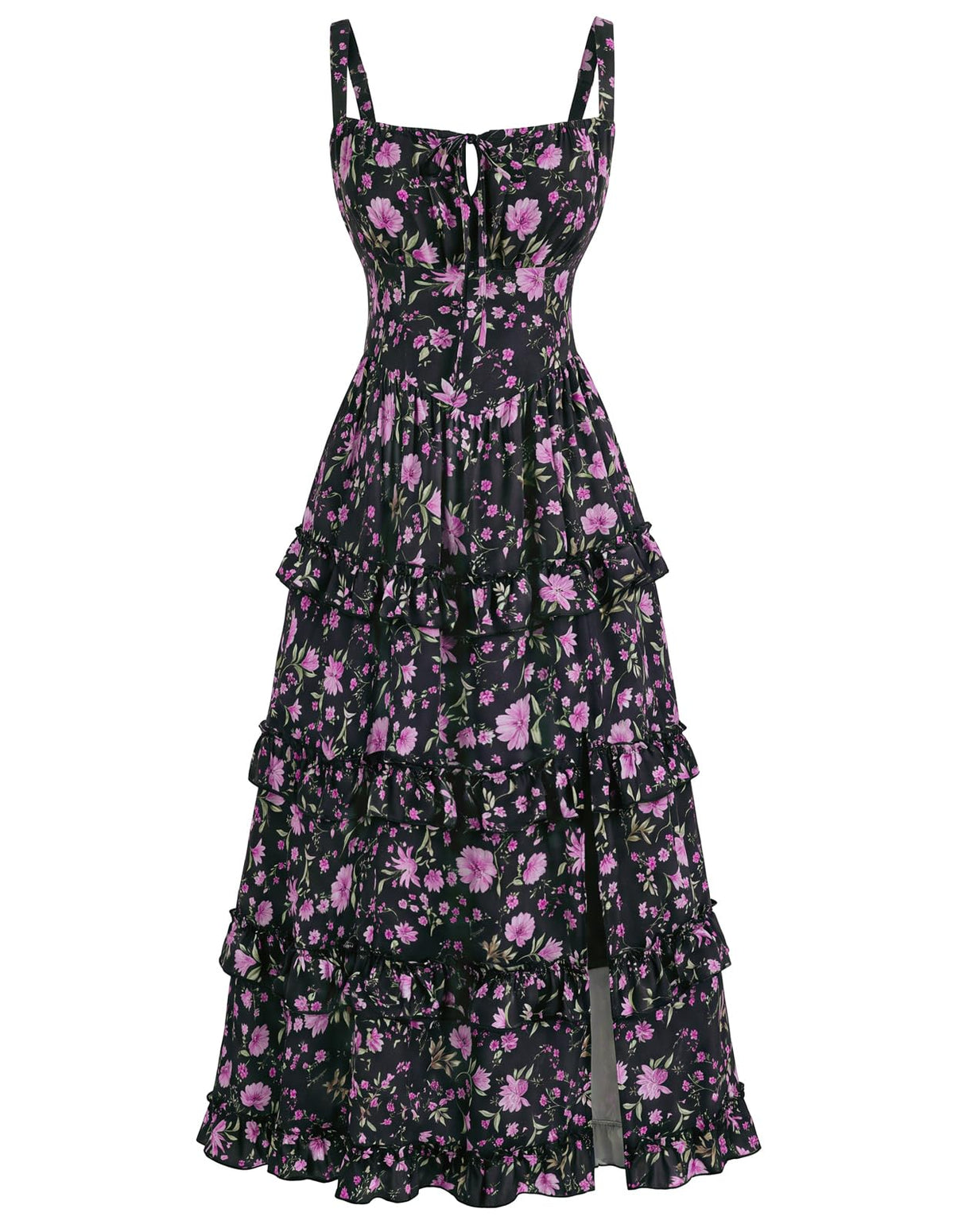Scarlet Darkness Women's Floral Corset Dress 2026 Summer Spring Wedding Guest Dresses Flowy Sundress with Pockets