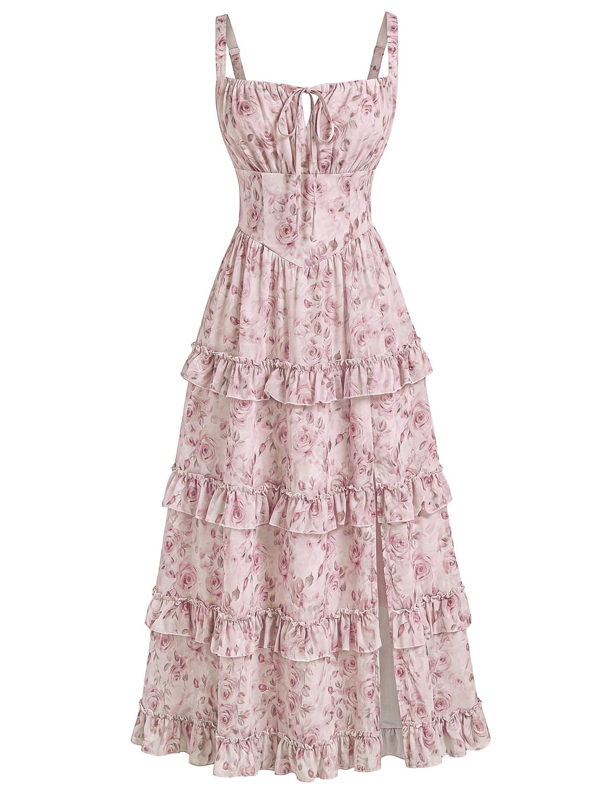 Scarlet Darkness Women's Floral Corset Dress 2026 Summer Spring Wedding Guest Dresses Flowy Sundress with Pockets