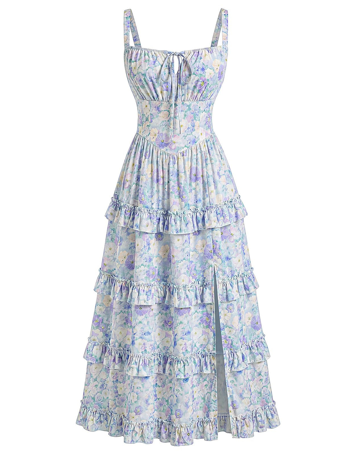 Scarlet Darkness Women's Floral Corset Dress 2026 Summer Spring Wedding Guest Dresses Flowy Sundress with Pockets
