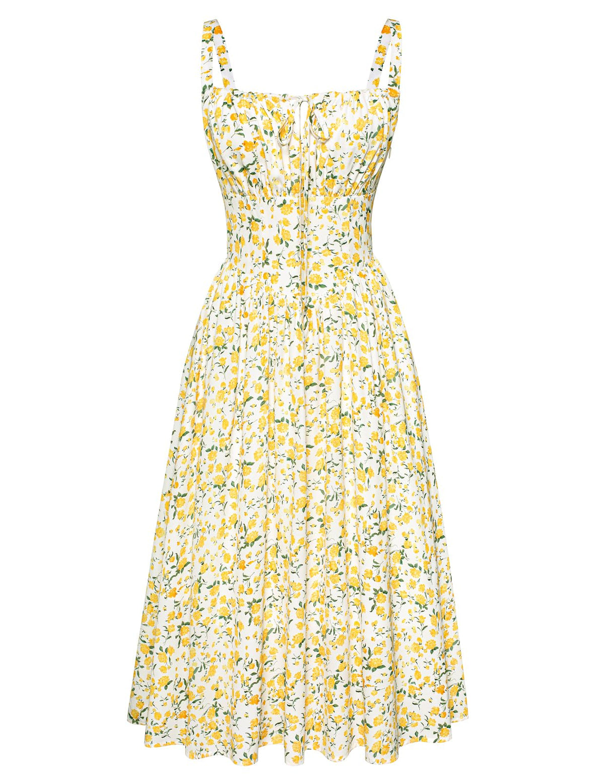 Scarlet Darkness Women's Floral Midi Dress Corset Sundresses 2026 Summer Spring Vacation Milkmaid Dresses