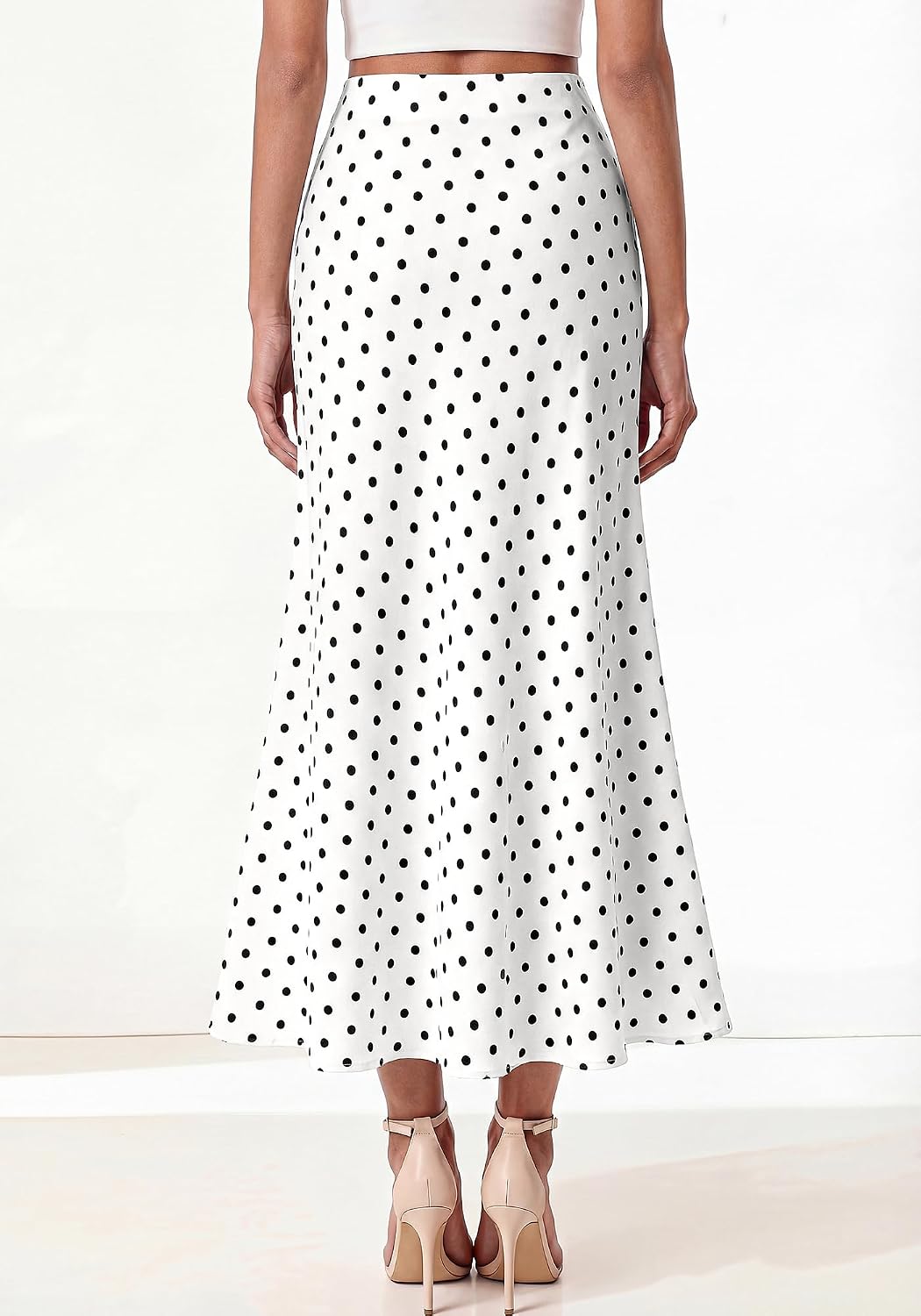 BTFBM Midi Skirts for Women 2026 Summer Spring Lightweight A Line High Waisted Wedding Guest Party Silk Long Skirt