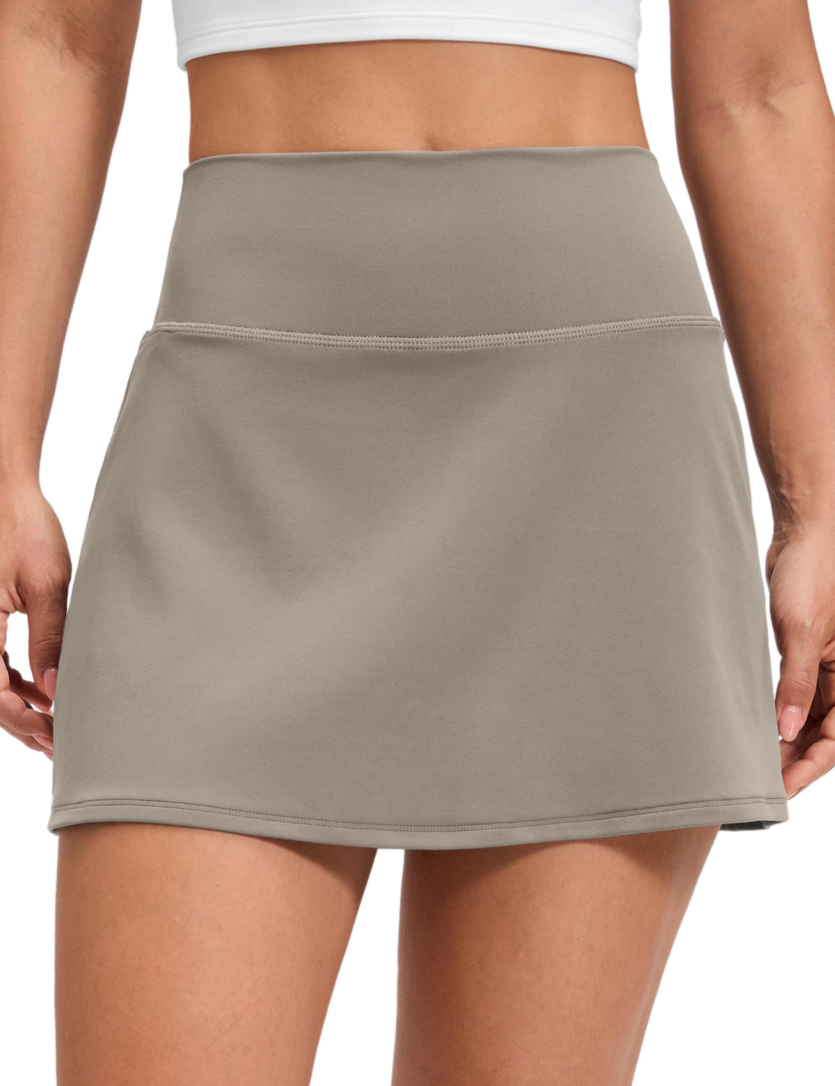 CRZ YOGA Butterluxe High Waisted Tennis Skirts for Women - Mini Lined A Line Golf Casual Skort with Inner Pockets