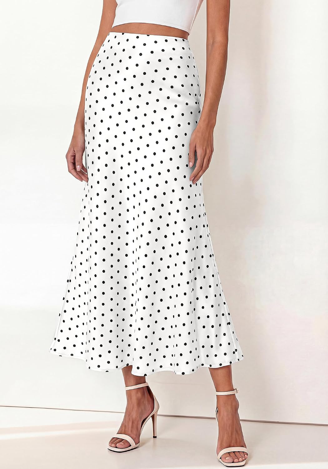 BTFBM Midi Skirts for Women 2026 Summer Spring Lightweight A Line High Waisted Wedding Guest Party Silk Long Skirt