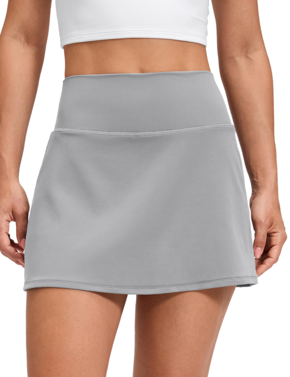CRZ YOGA Butterluxe High Waisted Tennis Skirts for Women - Mini Lined A Line Golf Casual Skort with Inner Pockets