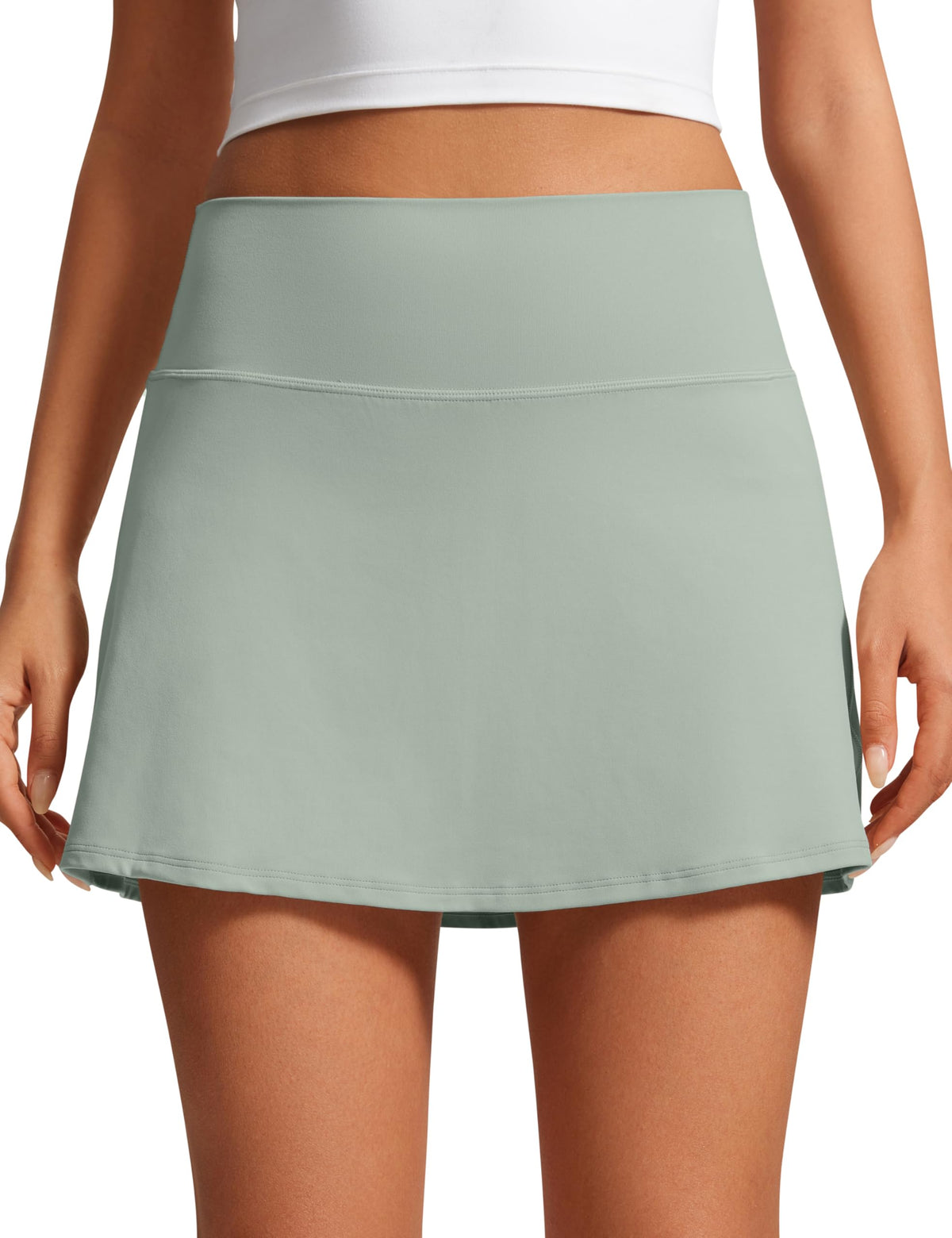 CRZ YOGA Butterluxe High Waisted Tennis Skirts for Women - Mini Lined A Line Golf Casual Skort with Inner Pockets