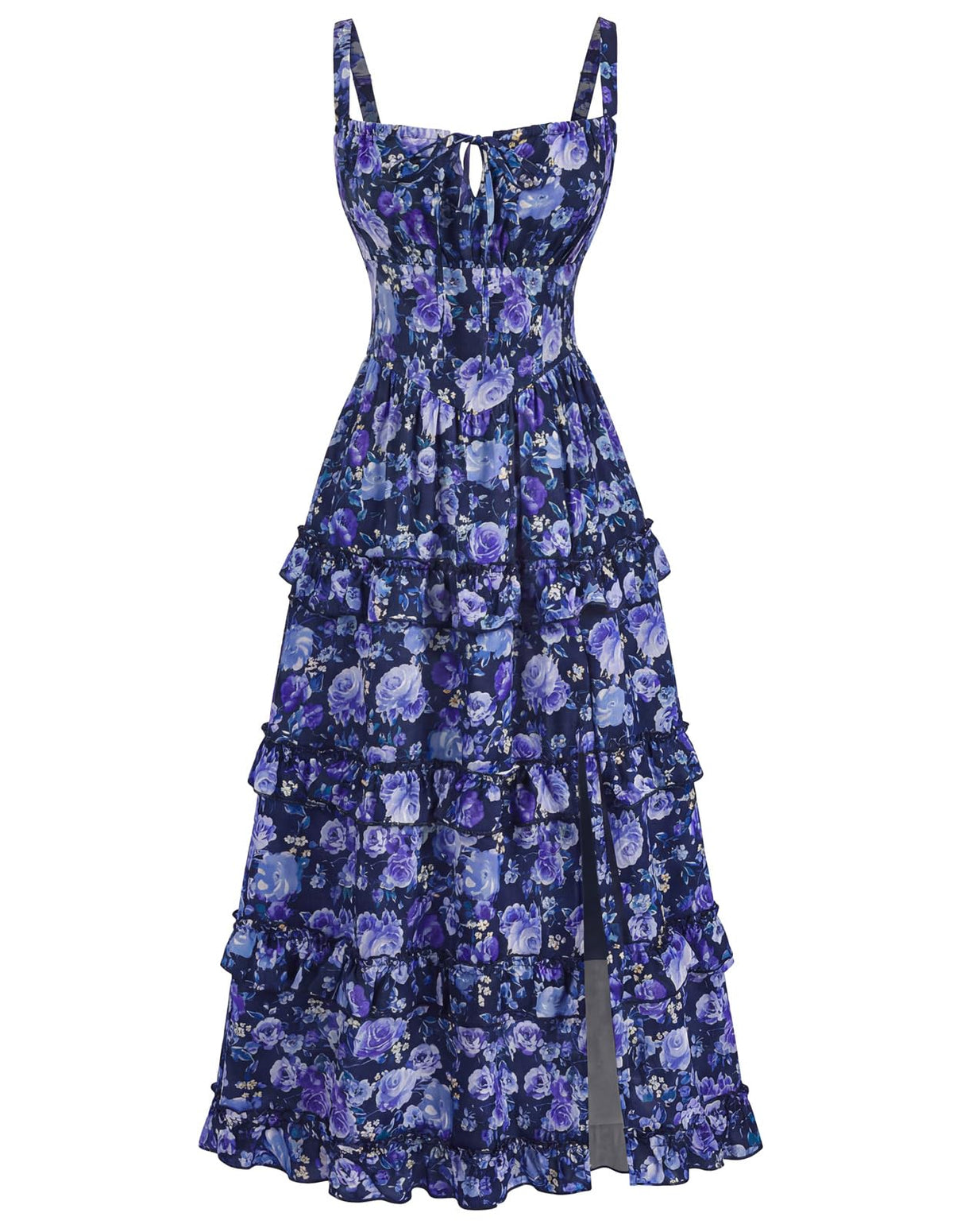 Scarlet Darkness Women's Floral Corset Dress 2026 Summer Spring Wedding Guest Dresses Flowy Sundress with Pockets