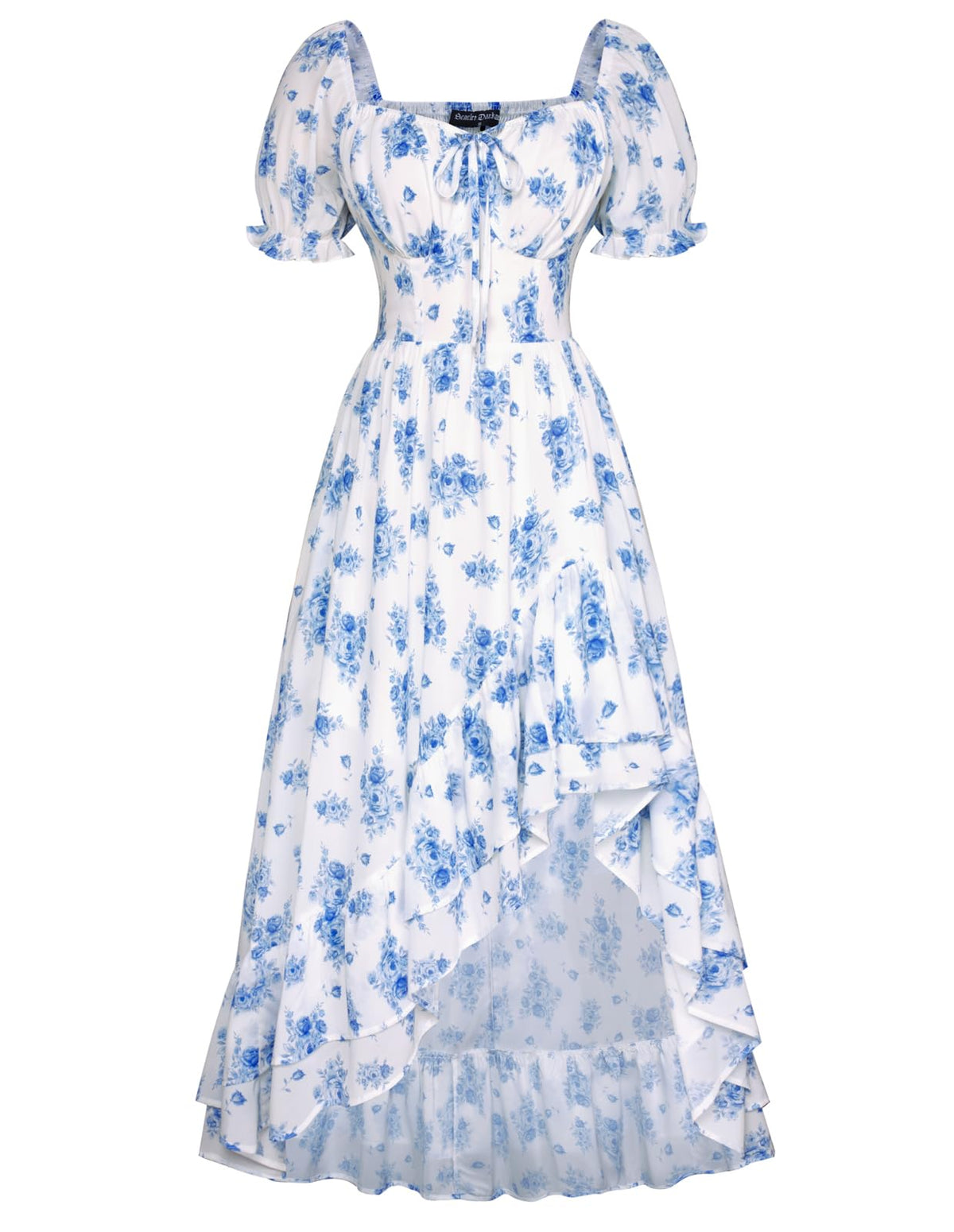 Scarlet Darkness Corset Dresses for Women Summer 2026 Floral Wedding Guest Chiffon Sundress