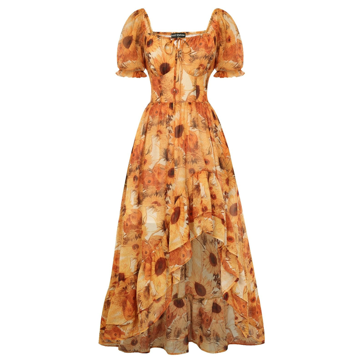 Scarlet Darkness Corset Dresses for Women Summer 2026 Floral Wedding Guest Chiffon Sundress