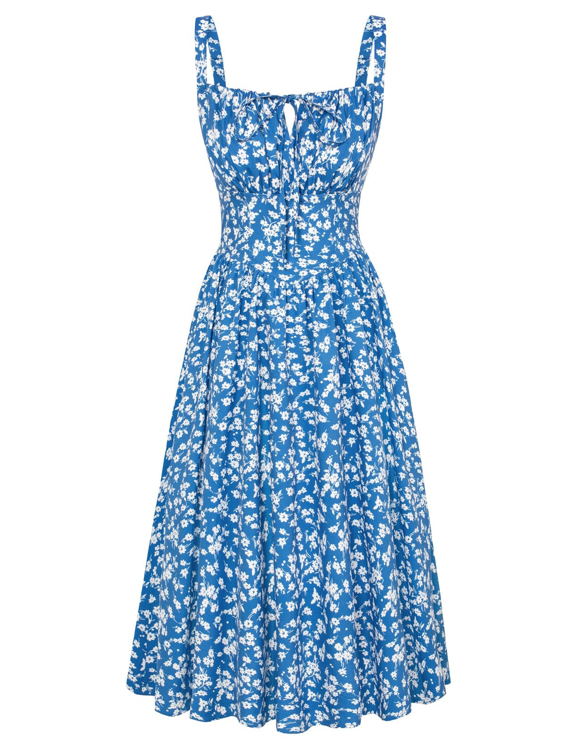 Scarlet Darkness Women's Floral Midi Dress Corset Sundresses 2026 Summer Spring Vacation Milkmaid Dresses