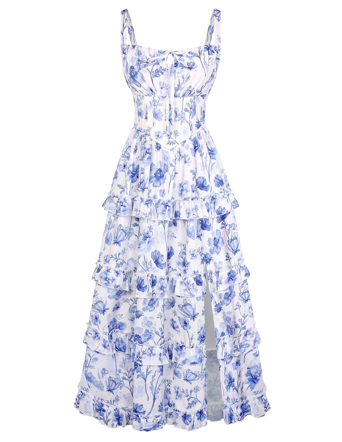Scarlet Darkness Women's Floral Corset Dress 2026 Summer Spring Wedding Guest Dresses Flowy Sundress with Pockets