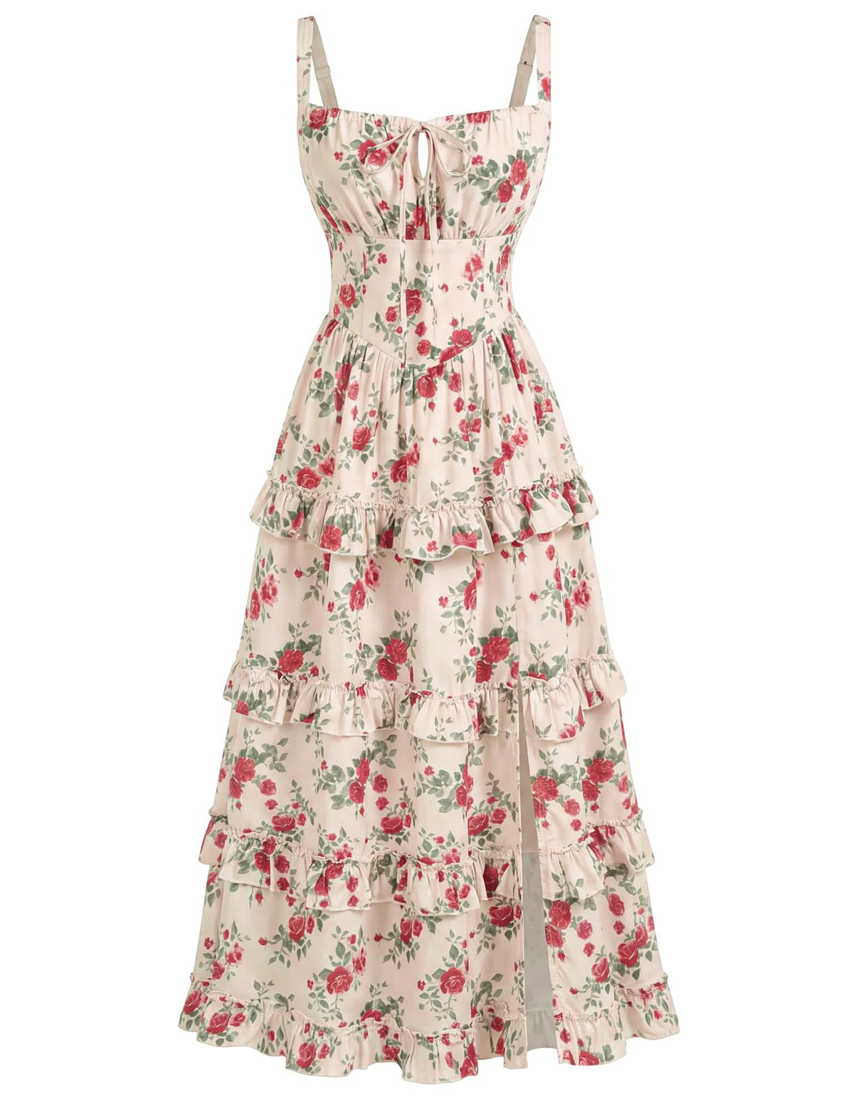 Scarlet Darkness Women's Floral Corset Dress 2026 Summer Spring Wedding Guest Dresses Flowy Sundress with Pockets