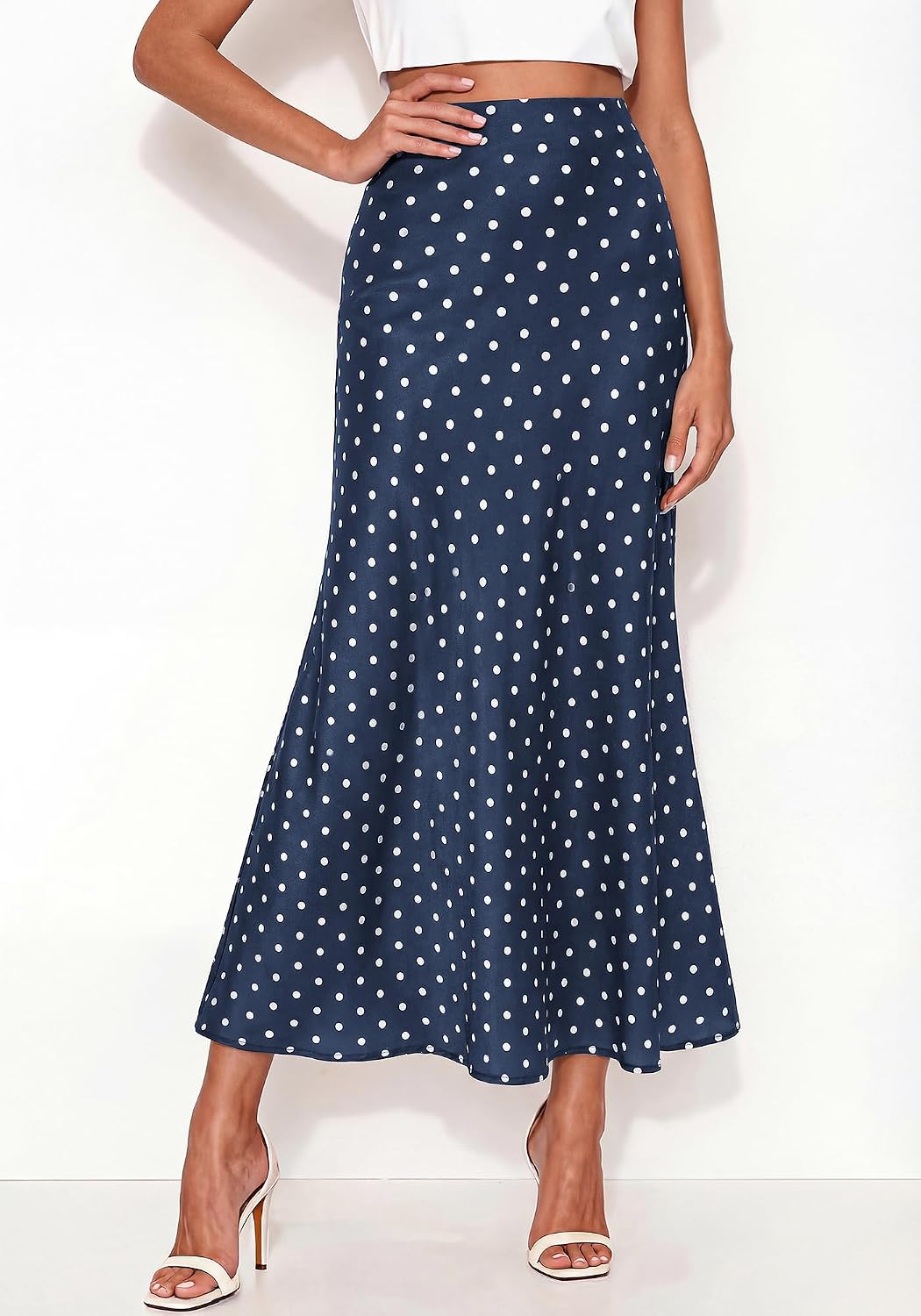 BTFBM Midi Skirts for Women 2026 Summer Spring Lightweight A Line High Waisted Wedding Guest Party Silk Long Skirt