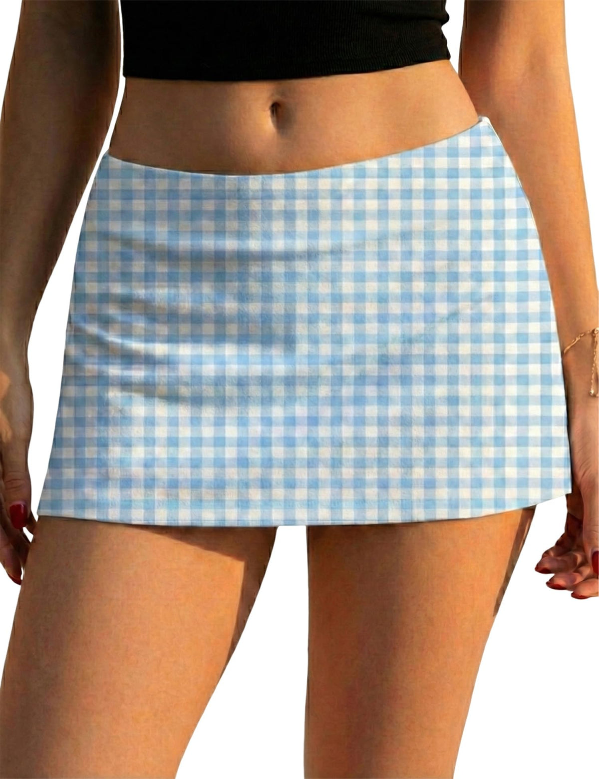 LOMON Women's Low Waist Casual Micro Mini Skirt with Built-in Shorts with Pockets Stretchy Skorts Summer Outfits 2026