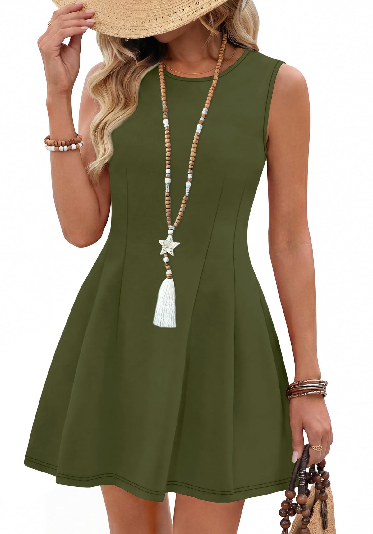 OFEEFAN Summer Dresses for Women 2026 Elegant Cocktail Short Dress