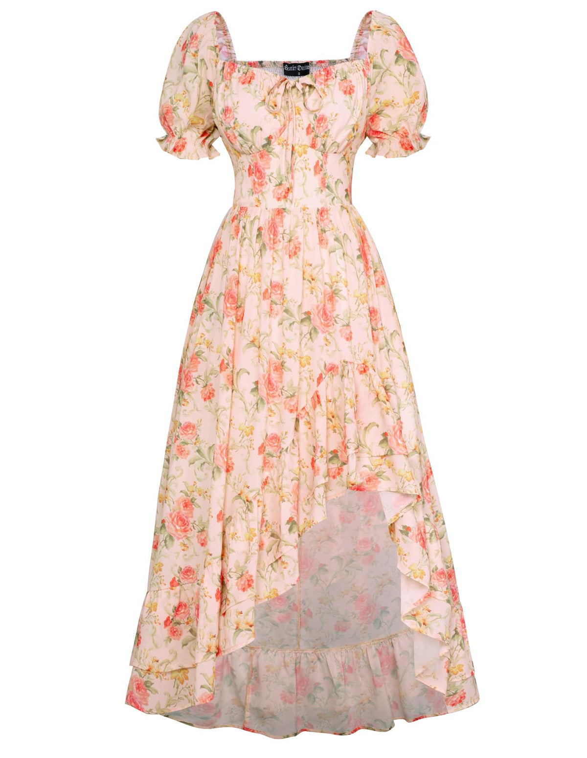 Scarlet Darkness Corset Dresses for Women Summer 2026 Floral Wedding Guest Chiffon Sundress