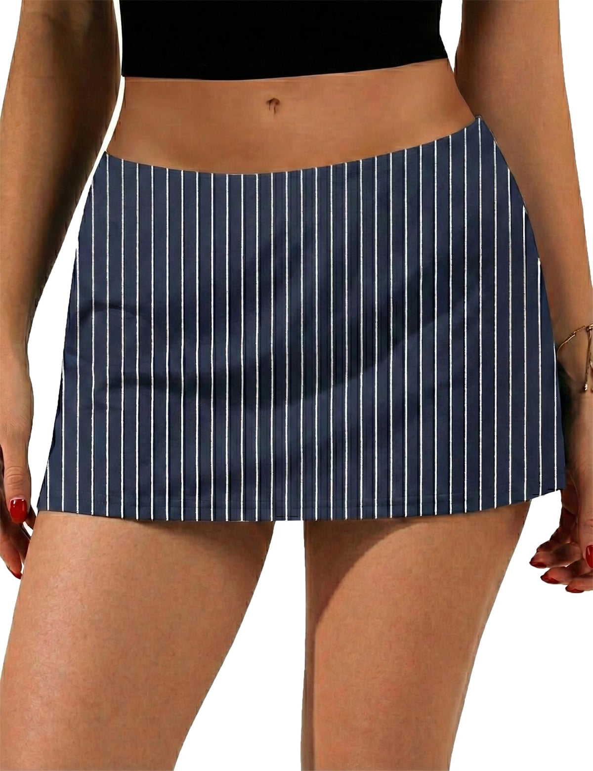 LOMON Women's Low Waist Casual Micro Mini Skirt with Built-in Shorts with Pockets Stretchy Skorts Summer Outfits 2026
