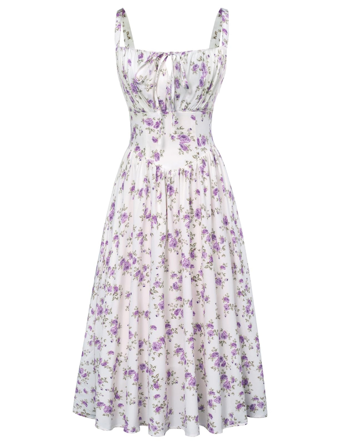 Scarlet Darkness Women's Floral Midi Dress Corset Sundresses 2026 Summer Spring Vacation Milkmaid Dresses