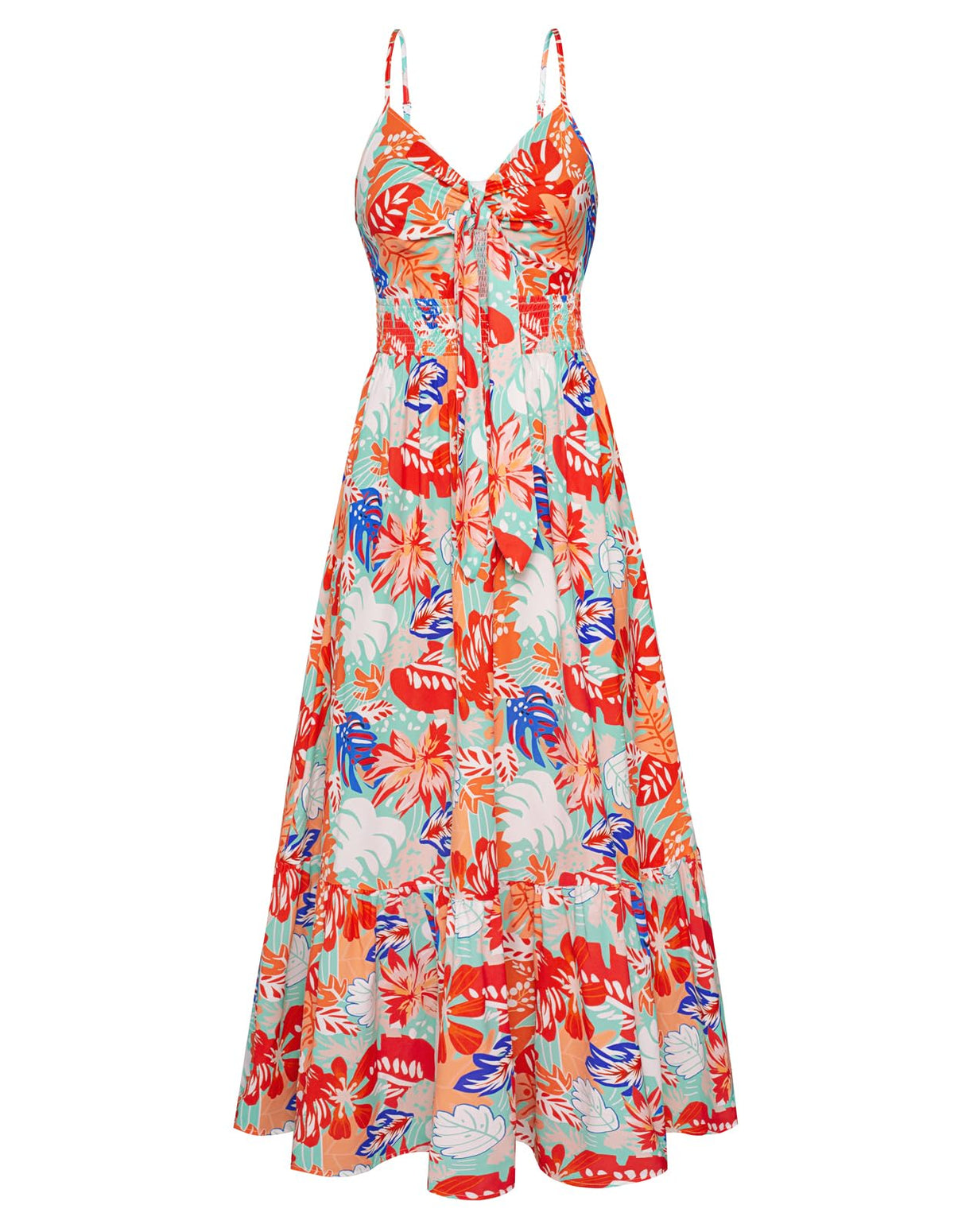 GRACE KARIN Womens Summer Floral Maxi Dresses 2026 Long Flowy Boho Dress Beach Vacation Sundresses Casual Clothes with Pocket