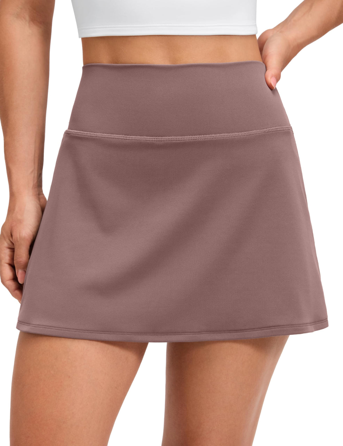 CRZ YOGA Butterluxe High Waisted Tennis Skirts for Women - Mini Lined A Line Golf Casual Skort with Inner Pockets