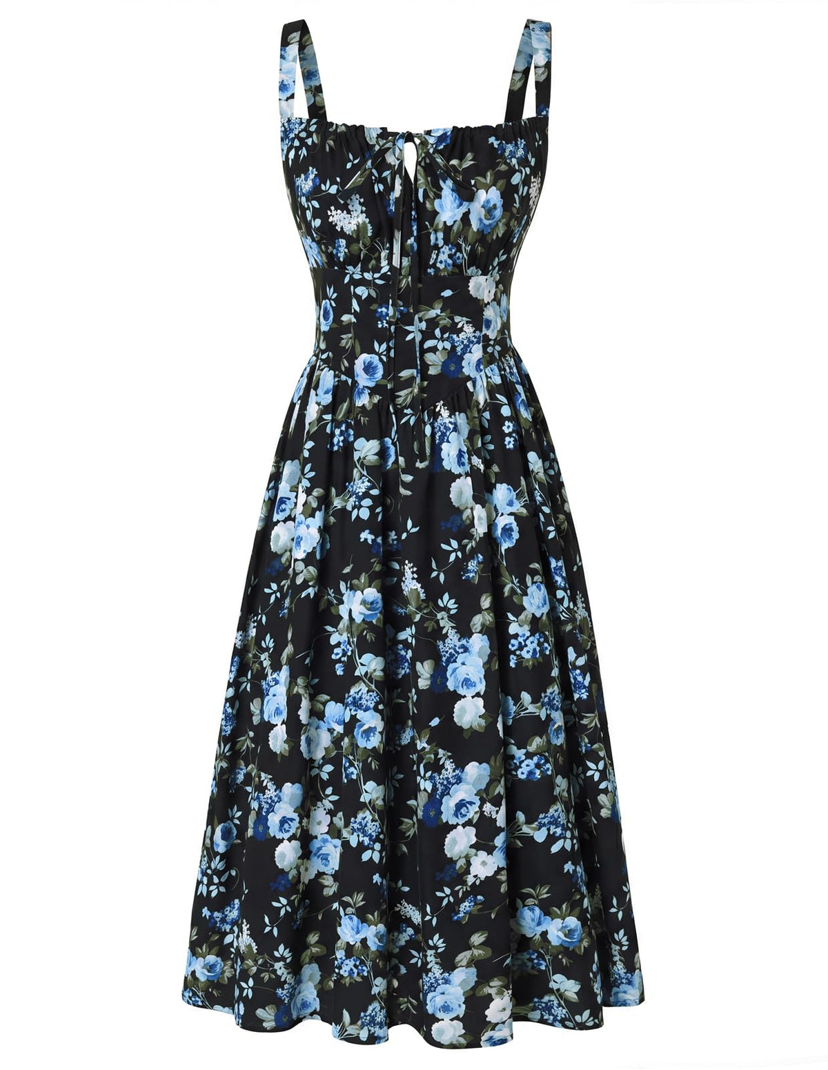 Scarlet Darkness Women's Floral Midi Dress Corset Sundresses 2026 Summer Spring Vacation Milkmaid Dresses