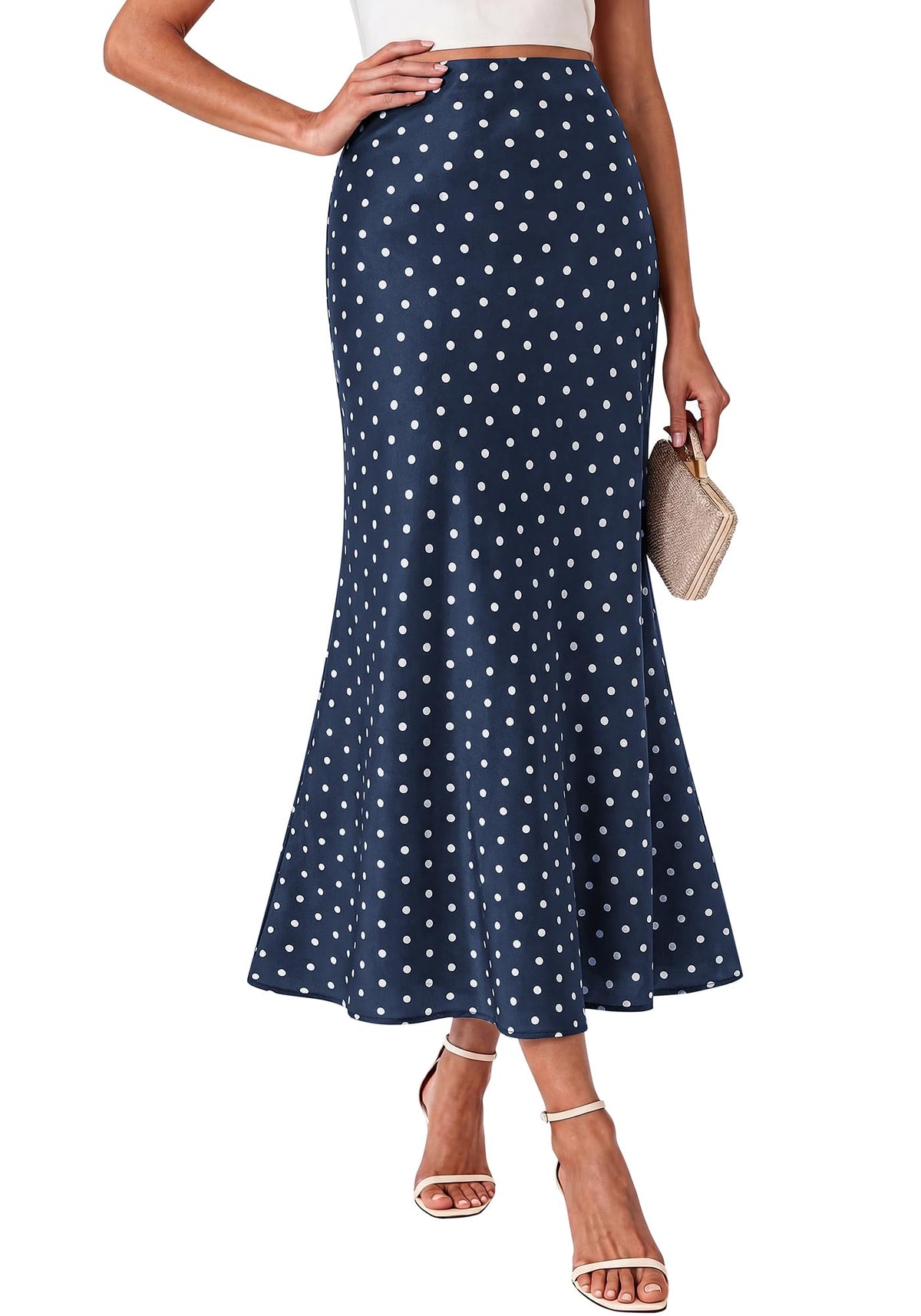 BTFBM Midi Skirts for Women 2026 Summer Spring Lightweight A Line High Waisted Wedding Guest Party Silk Long Skirt